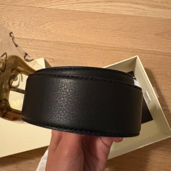 NWT Aureum Collective No. 11 Belt in Black and Gold Size M/L - Picture 5 of 6